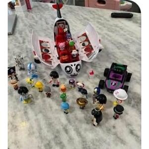 Ryans World Combo Panda Airplane Playset Purple Buggy 20+ Figure Lot Kids Toy